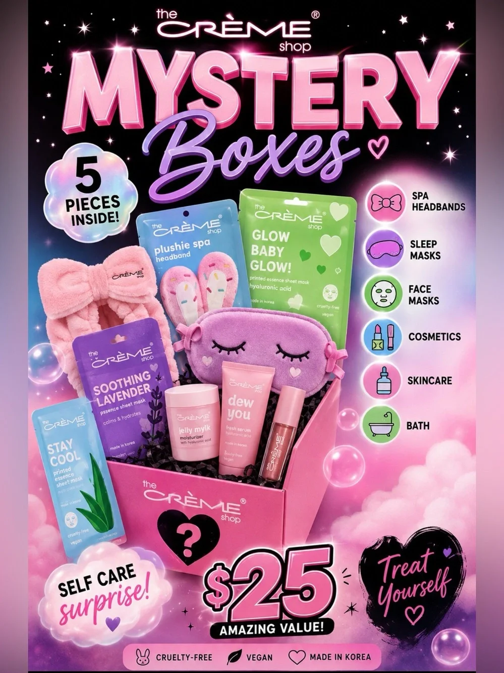 THE CRÈME SHOP 5 PC bundle NWT